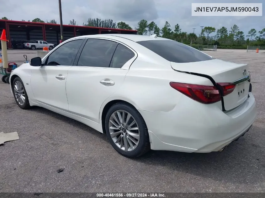 JN1EV7AP5JM590043 2018 Infiniti Q50 3.0T Luxe