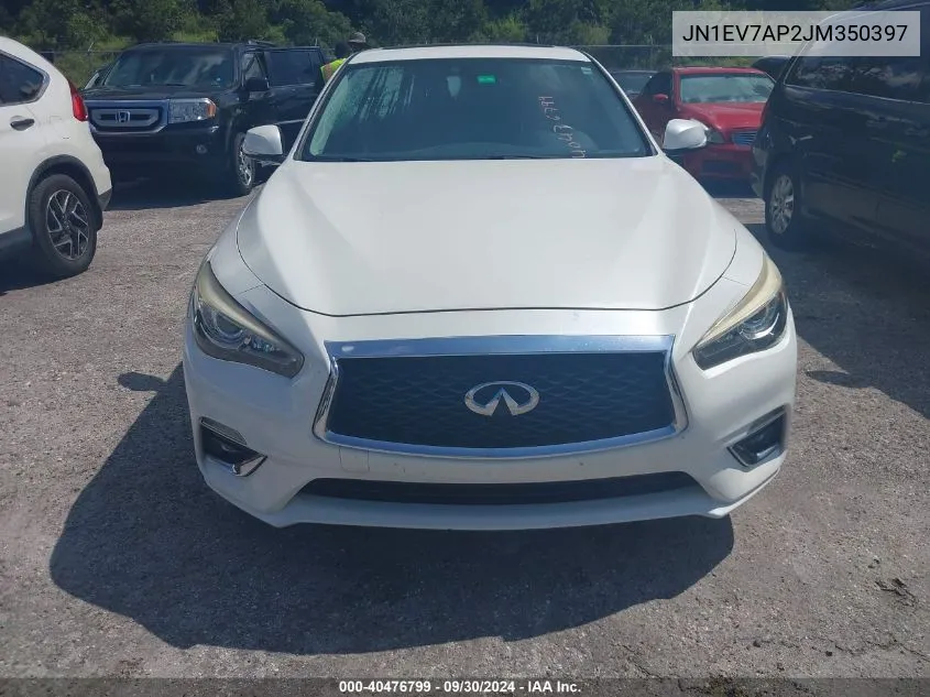 2018 Infiniti Q50 Luxe/Sport VIN: JN1EV7AP2JM350397 Lot: 40476799