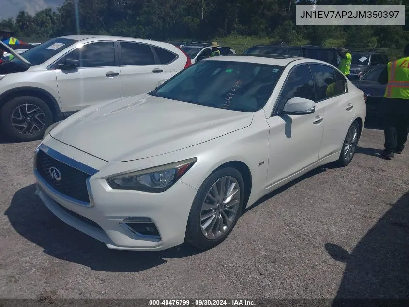 2018 Infiniti Q50 Luxe/Sport VIN: JN1EV7AP2JM350397 Lot: 40476799