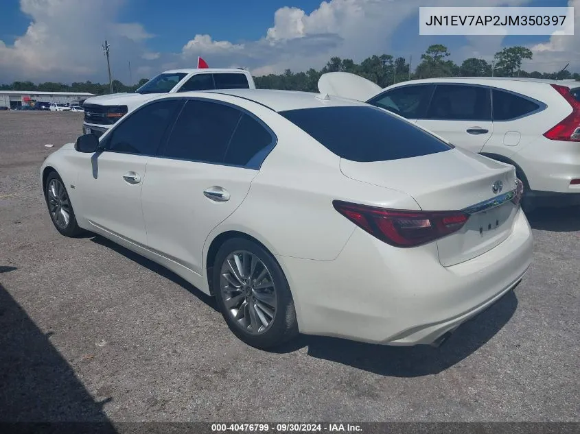 2018 Infiniti Q50 Luxe/Sport VIN: JN1EV7AP2JM350397 Lot: 40476799