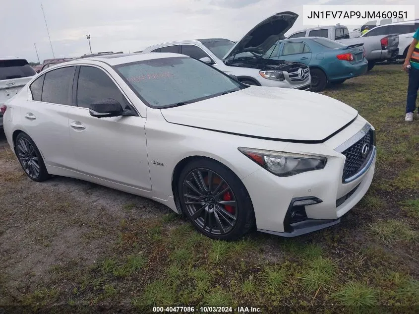 2018 Infiniti Q50 3.0T Red Sport 400 VIN: JN1FV7AP9JM460951 Lot: 40477086