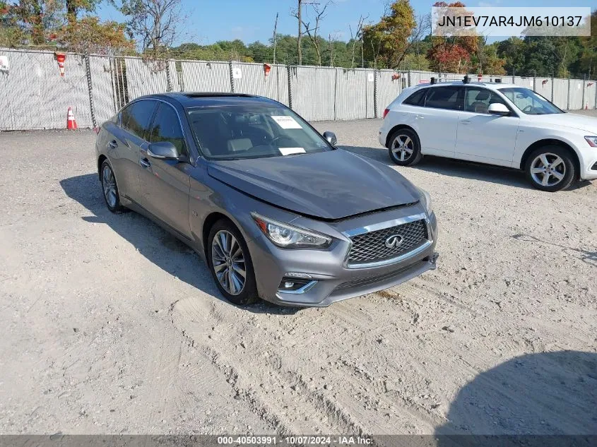 2018 Infiniti Q50 3.0T Luxe VIN: JN1EV7AR4JM610137 Lot: 40503991