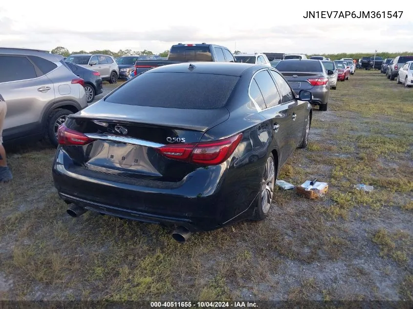 2018 Infiniti Q50 3.0T Sport VIN: JN1EV7AP6JM361547 Lot: 40511655