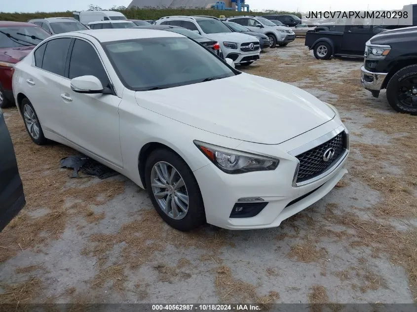 JN1CV7APXJM240298 2018 Infiniti Q50 2.0T Pure