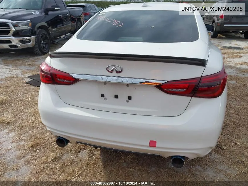 JN1CV7APXJM240298 2018 Infiniti Q50 2.0T Pure