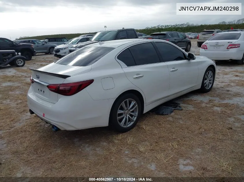 JN1CV7APXJM240298 2018 Infiniti Q50 2.0T Pure