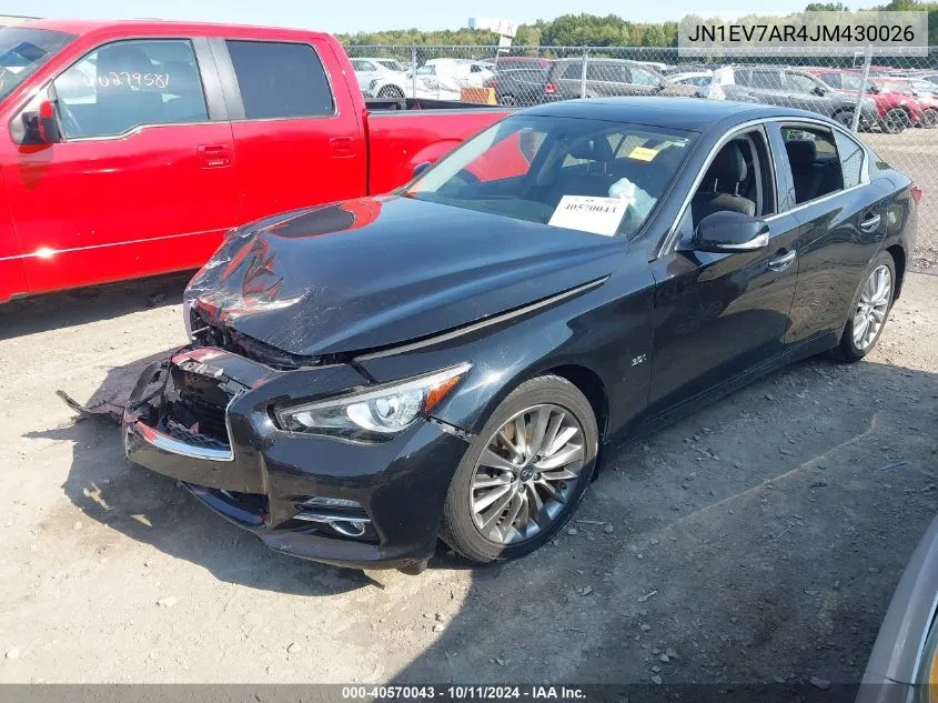 2018 Infiniti Q50 Luxe/Sport VIN: JN1EV7AR4JM430026 Lot: 40570043