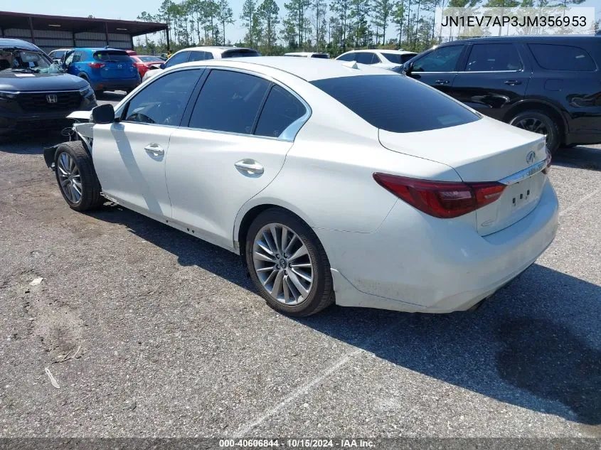 2018 Infiniti Q50 3.0T Luxe VIN: JN1EV7AP3JM356953 Lot: 40606844