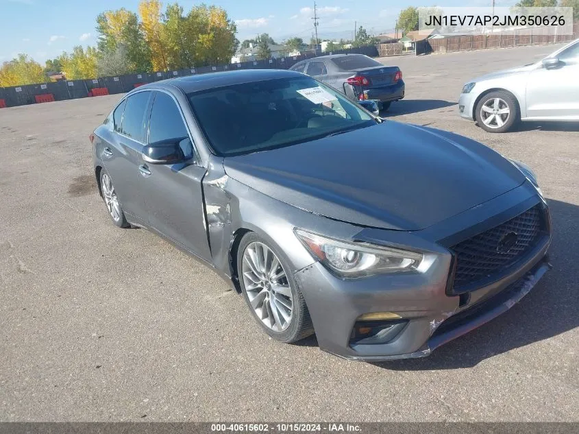 2018 Infiniti Q50 3.0T Luxe VIN: JN1EV7AP2JM350626 Lot: 40615602