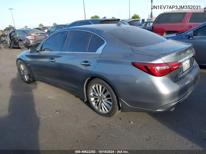 JN1EV7AP3JM352031 2018 Infiniti Q50 3.0T Luxe