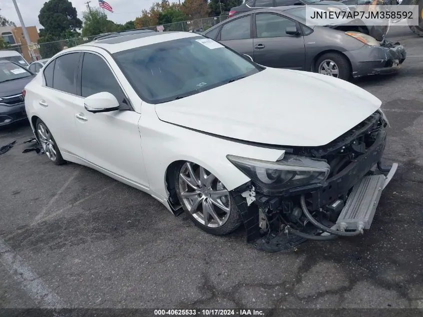 2018 Infiniti Q50 3.0T Sport VIN: JN1EV7AP7JM358592 Lot: 40625533