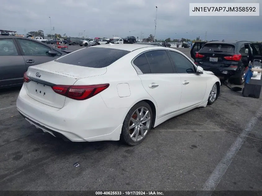 2018 Infiniti Q50 3.0T Sport VIN: JN1EV7AP7JM358592 Lot: 40625533