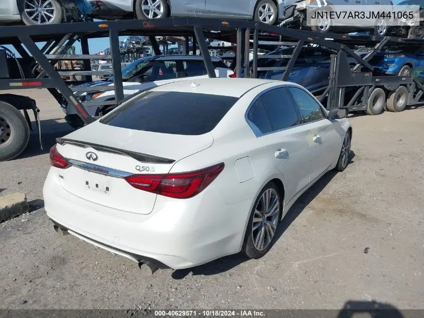 2018 Infiniti Q50 3.0T Sport VIN: JN1EV7AR3JM441065 Lot: 40629571