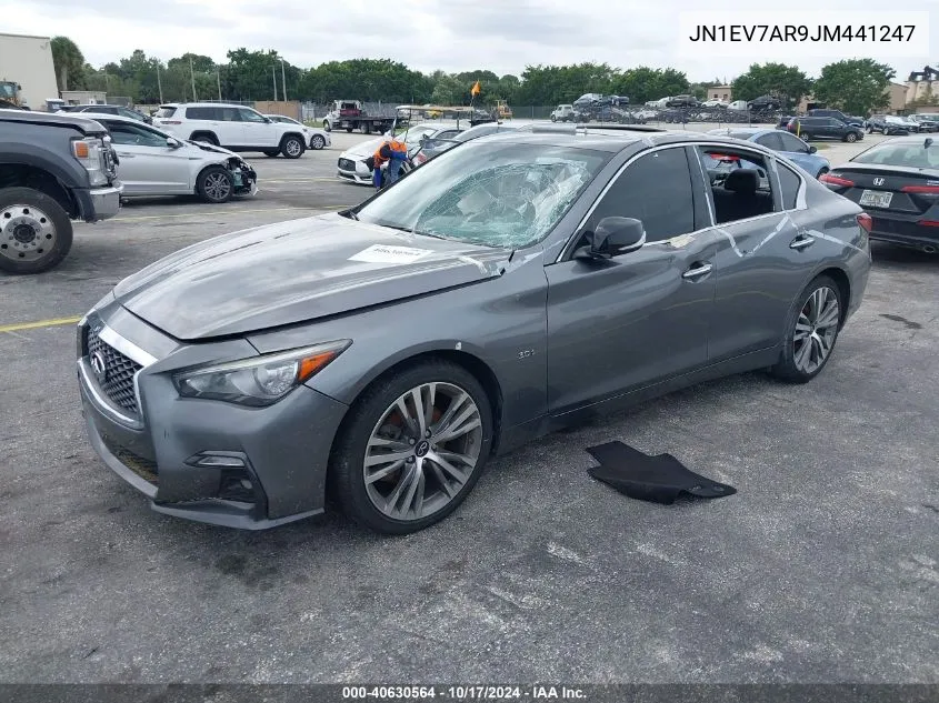 2018 Infiniti Q50 3.0T Sport VIN: JN1EV7AR9JM441247 Lot: 40630564