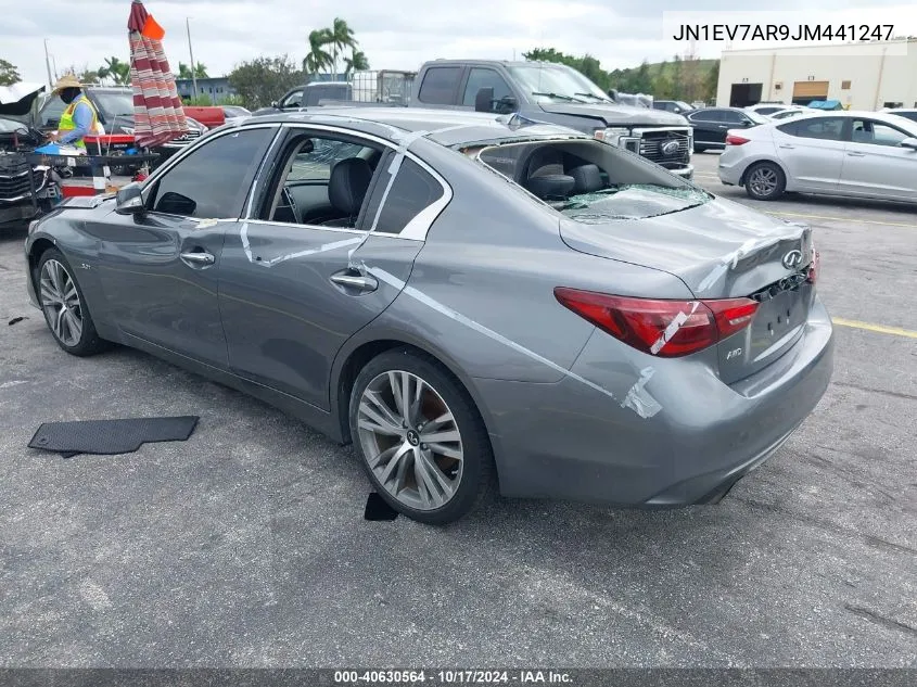 2018 Infiniti Q50 3.0T Sport VIN: JN1EV7AR9JM441247 Lot: 40630564