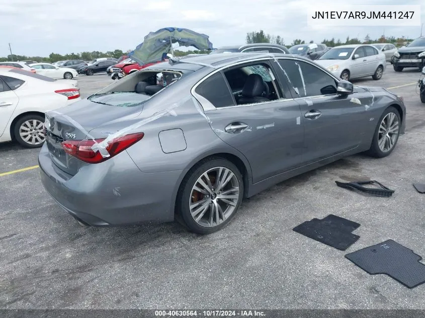 2018 Infiniti Q50 3.0T Sport VIN: JN1EV7AR9JM441247 Lot: 40630564