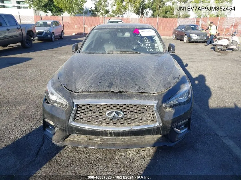 2018 Infiniti Q50 3.0T Luxe VIN: JN1EV7AP9JM352454 Lot: 40637823