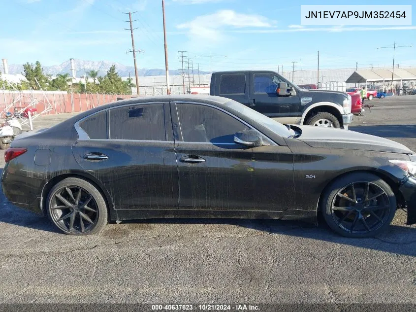 2018 Infiniti Q50 3.0T Luxe VIN: JN1EV7AP9JM352454 Lot: 40637823