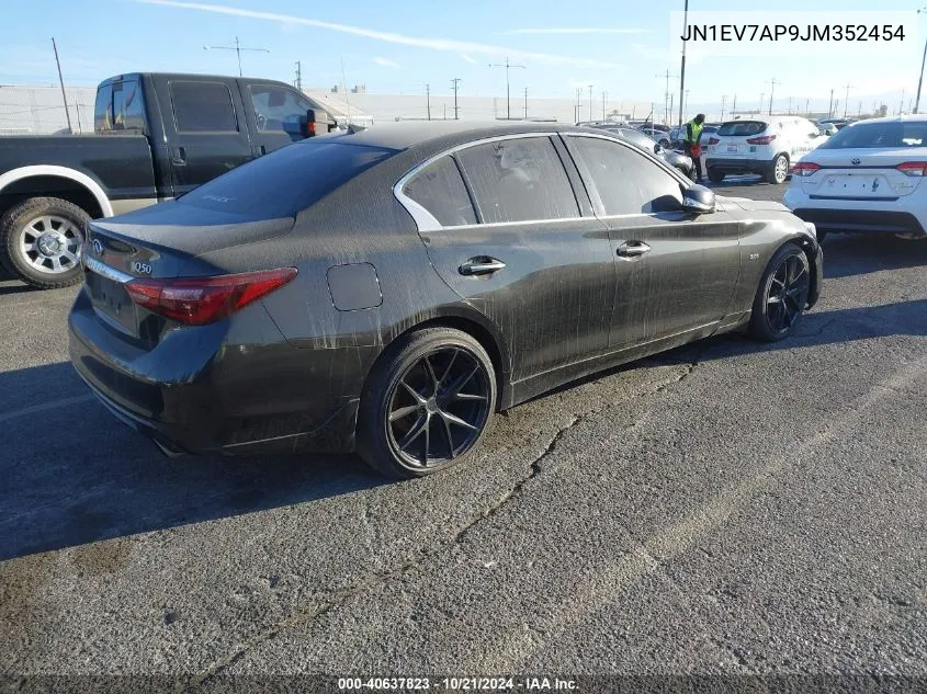 2018 Infiniti Q50 3.0T Luxe VIN: JN1EV7AP9JM352454 Lot: 40637823