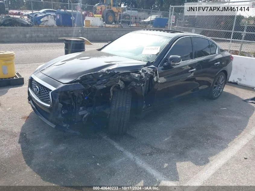 2018 Infiniti Q50 3.0T Red Sport 400 VIN: JN1FV7APXJM461414 Lot: 40640233