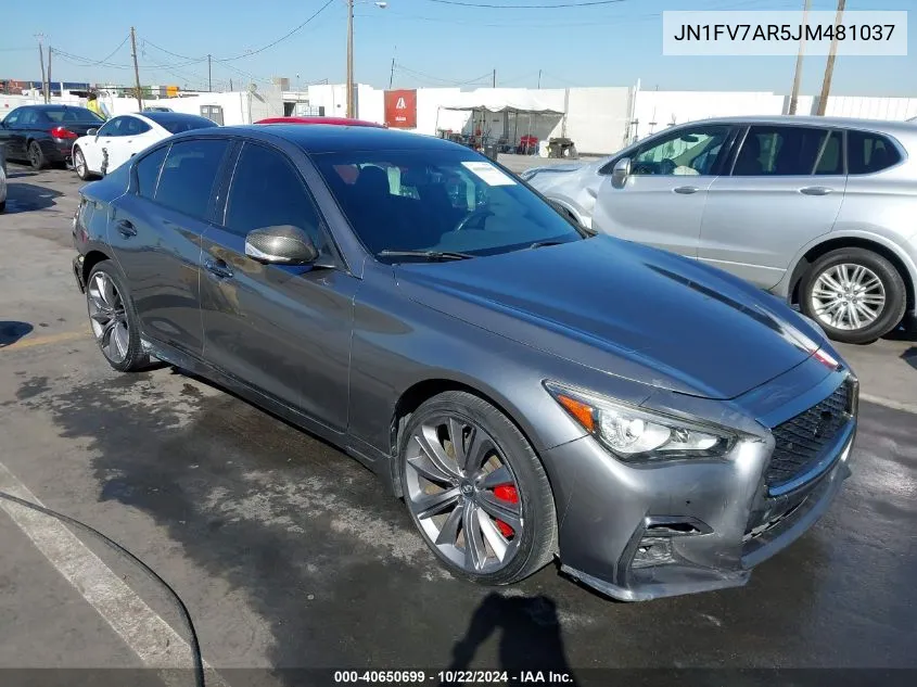 2018 Infiniti Q50 3.0T Red Sport 400 VIN: JN1FV7AR5JM481037 Lot: 40650699