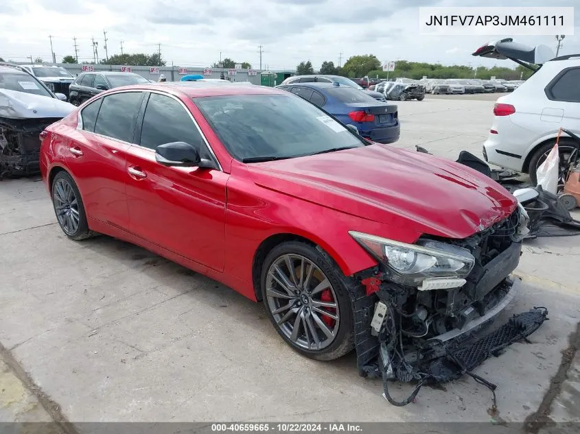 2018 Infiniti Q50 3.0T Red Sport 400 VIN: JN1FV7AP3JM461111 Lot: 40659665