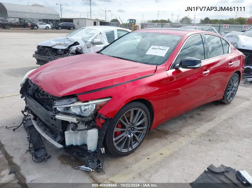 2018 Infiniti Q50 3.0T Red Sport 400 VIN: JN1FV7AP3JM461111 Lot: 40659665