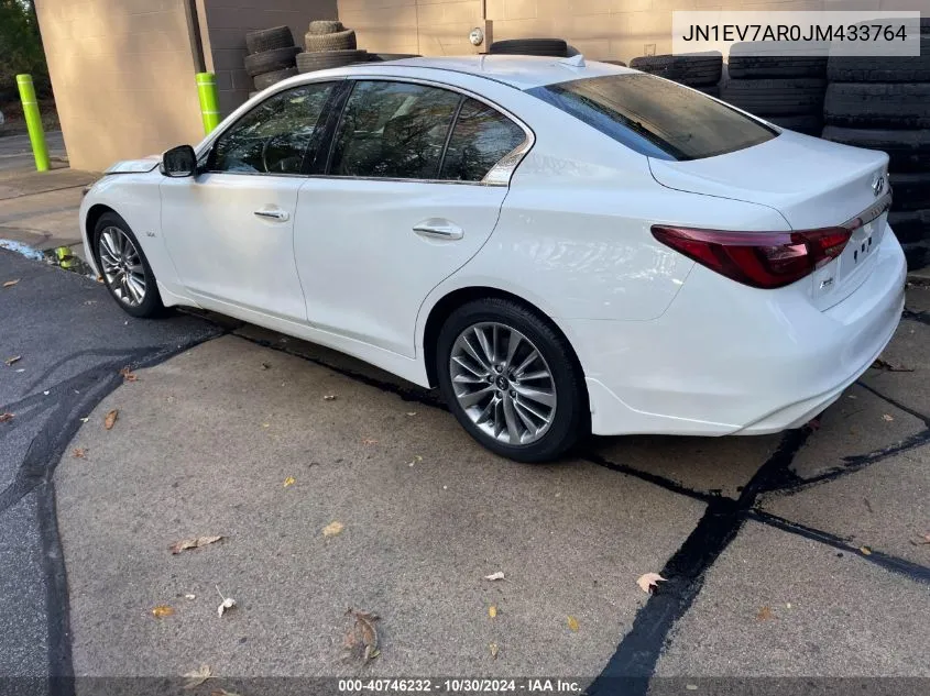 JN1EV7AR0JM433764 2018 Infiniti Q50 3.0T Luxe