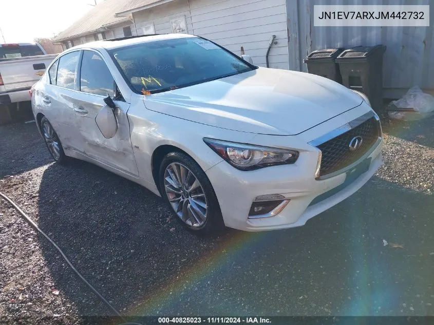 2018 Infiniti Q50 3.0T Luxe VIN: JN1EV7ARXJM442732 Lot: 40825023