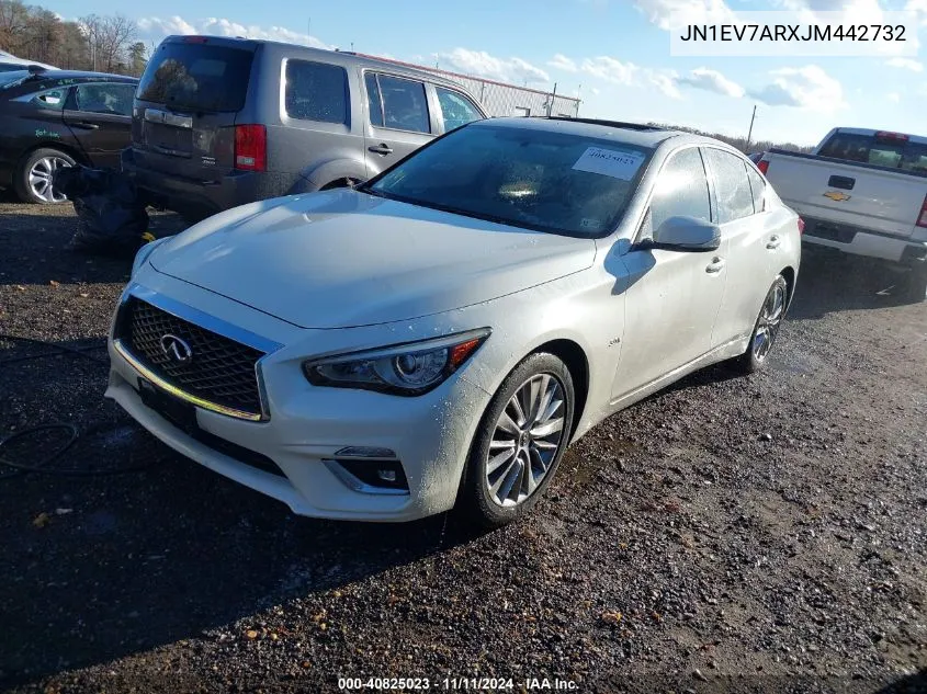 2018 Infiniti Q50 3.0T Luxe VIN: JN1EV7ARXJM442732 Lot: 40825023