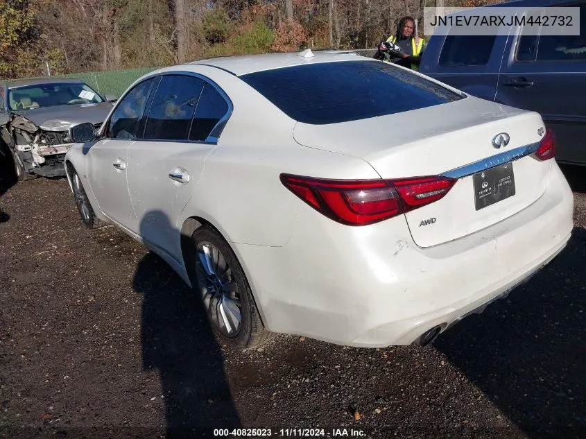 2018 Infiniti Q50 3.0T Luxe VIN: JN1EV7ARXJM442732 Lot: 40825023