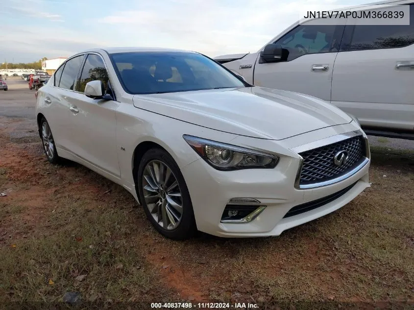 2018 Infiniti Q50 3.0T Luxe VIN: JN1EV7AP0JM366839 Lot: 40837498