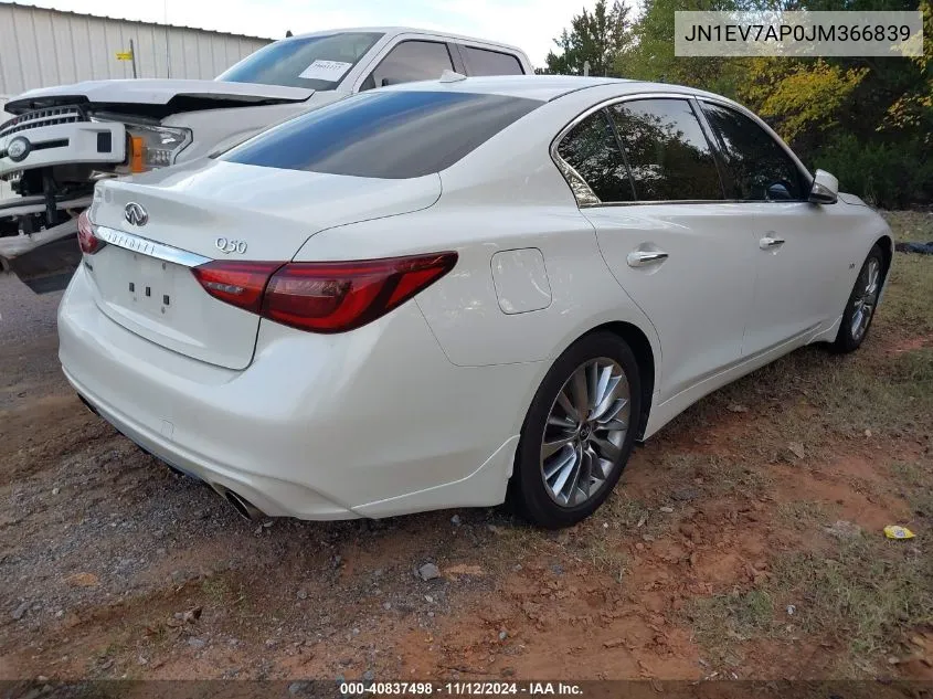 2018 Infiniti Q50 3.0T Luxe VIN: JN1EV7AP0JM366839 Lot: 40837498