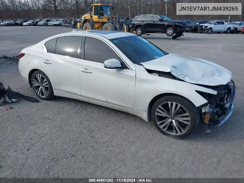 2018 Infiniti Q50 3.0T Sport VIN: JN1EV7AR1JM439265 Lot: 40851242