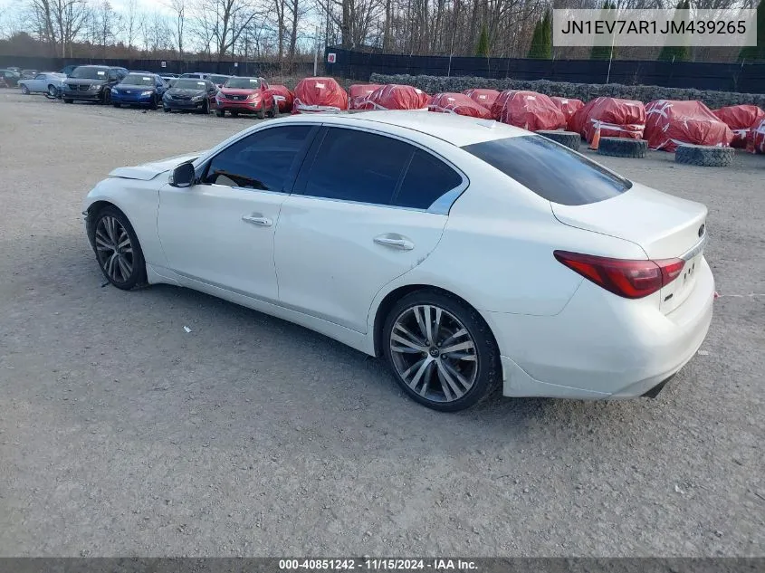 2018 Infiniti Q50 3.0T Sport VIN: JN1EV7AR1JM439265 Lot: 40851242