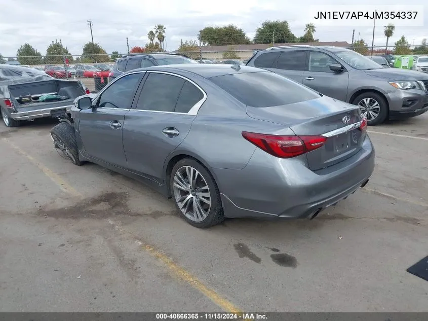 2018 Infiniti Q50 3.0T Sport VIN: JN1EV7AP4JM354337 Lot: 40866365