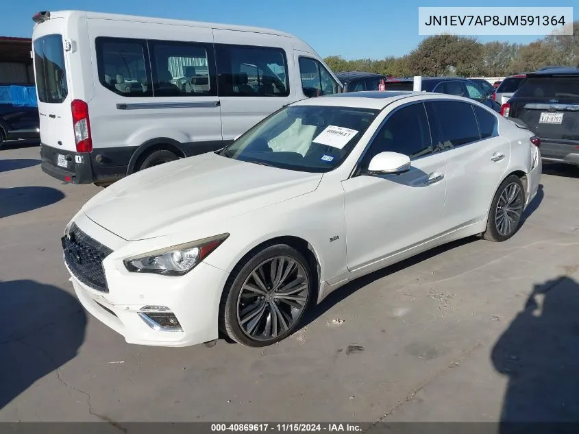 2018 Infiniti Q50 3.0T Luxe VIN: JN1EV7AP8JM591364 Lot: 40869617