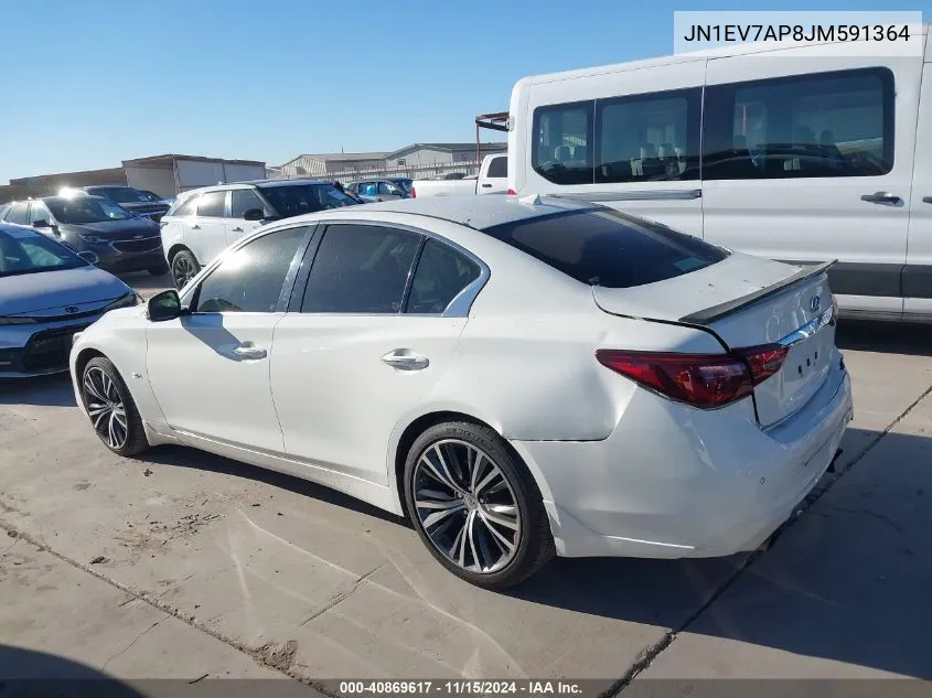 2018 Infiniti Q50 3.0T Luxe VIN: JN1EV7AP8JM591364 Lot: 40869617