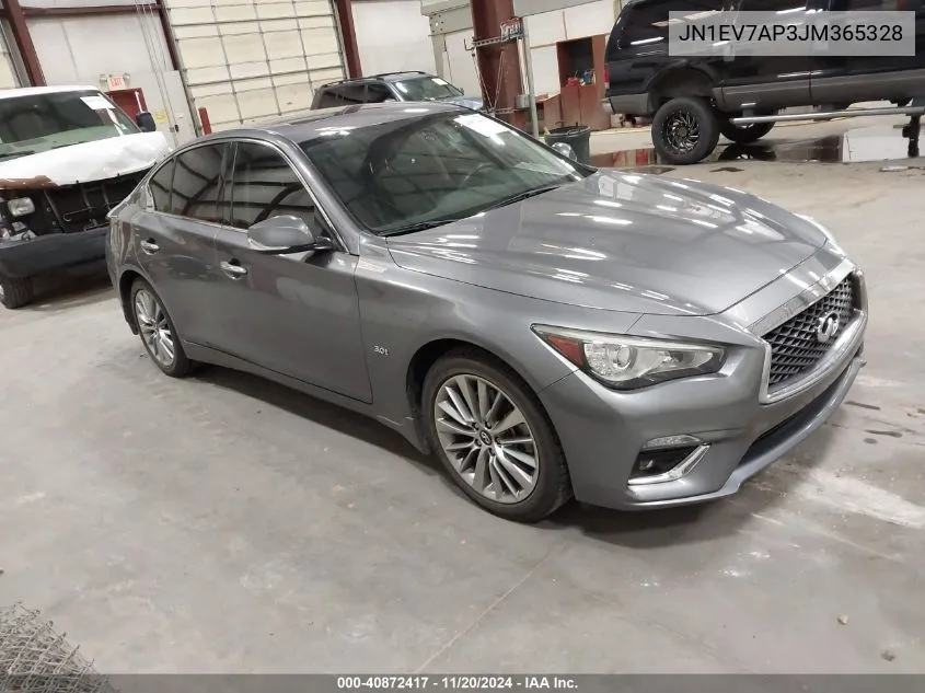 2018 Infiniti Q50 3.0T Luxe VIN: JN1EV7AP3JM365328 Lot: 40872417