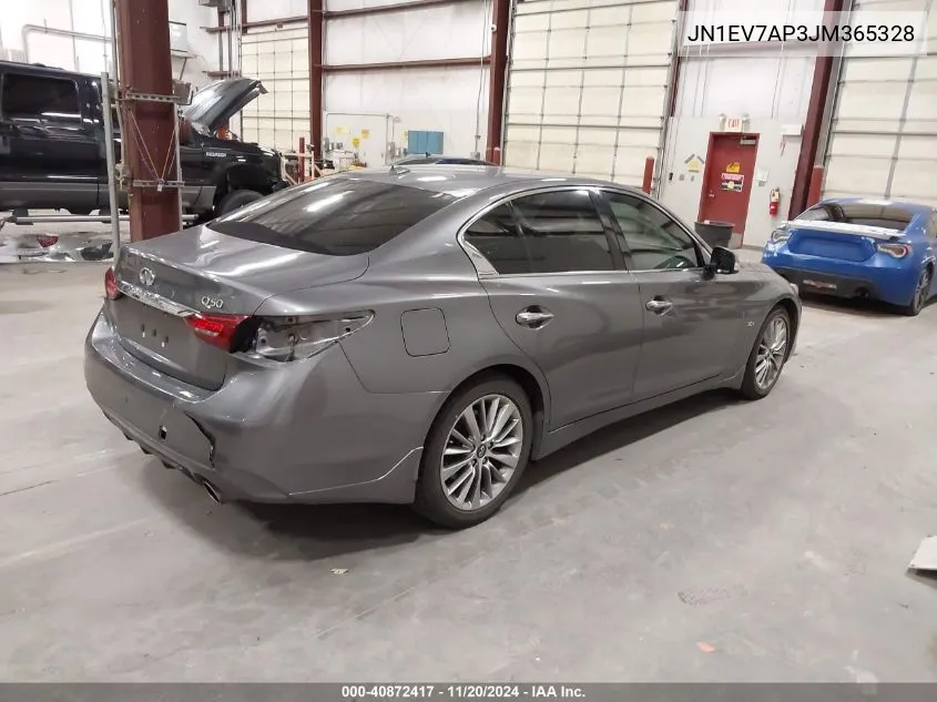 2018 Infiniti Q50 3.0T Luxe VIN: JN1EV7AP3JM365328 Lot: 40872417