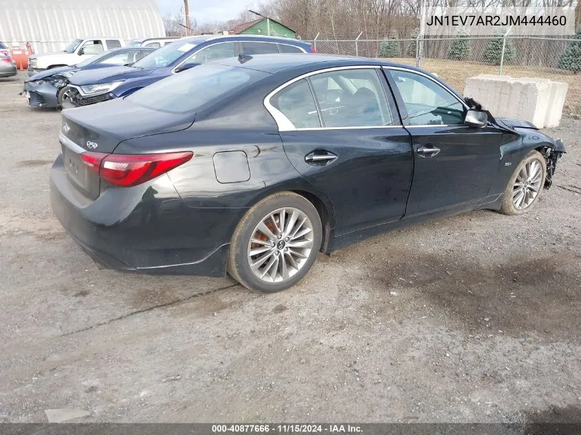 2018 Infiniti Q50 3.0T Luxe VIN: JN1EV7AR2JM444460 Lot: 40877666