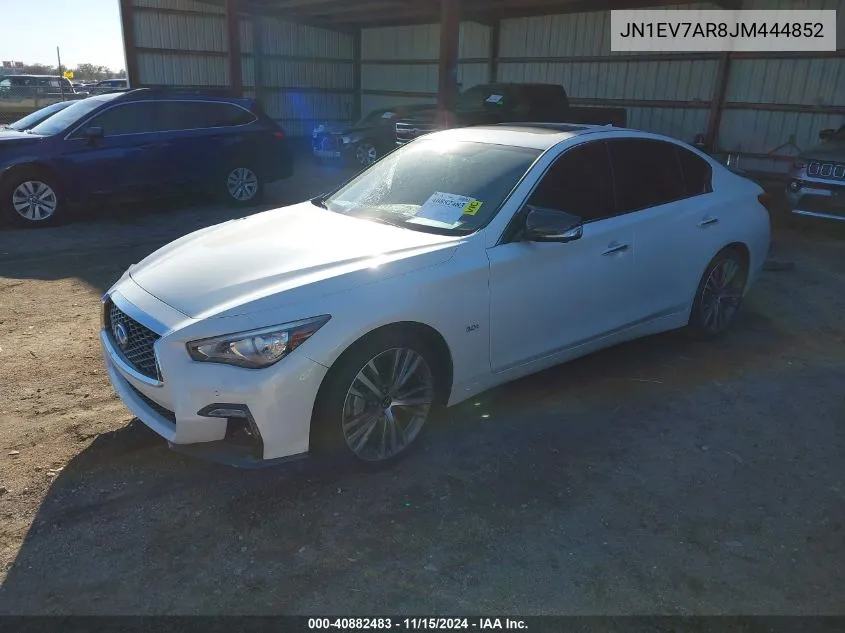 2018 Infiniti Q50 3.0T Sport VIN: JN1EV7AR8JM444852 Lot: 40882483