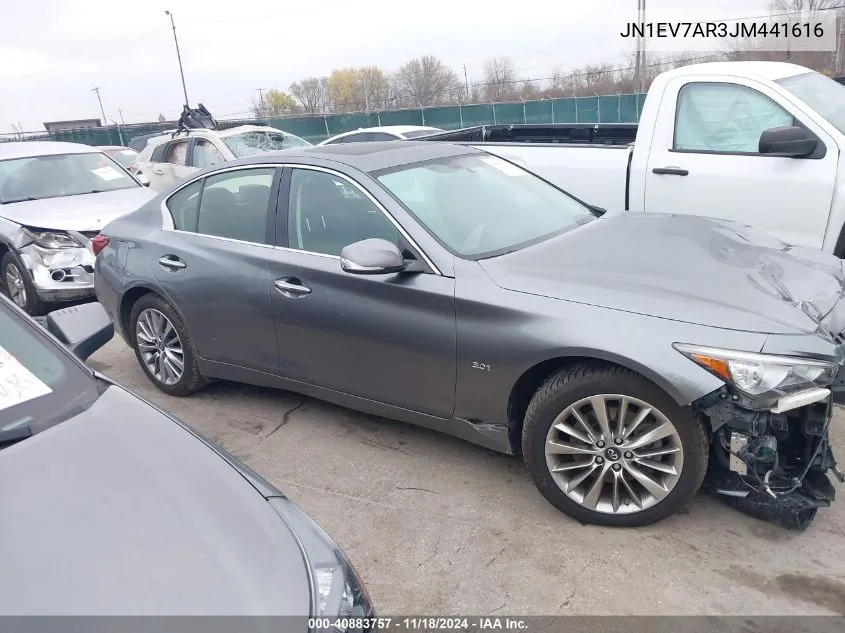 2018 Infiniti Q50 3.0T Luxe/3.0T Sport VIN: JN1EV7AR3JM441616 Lot: 40883757