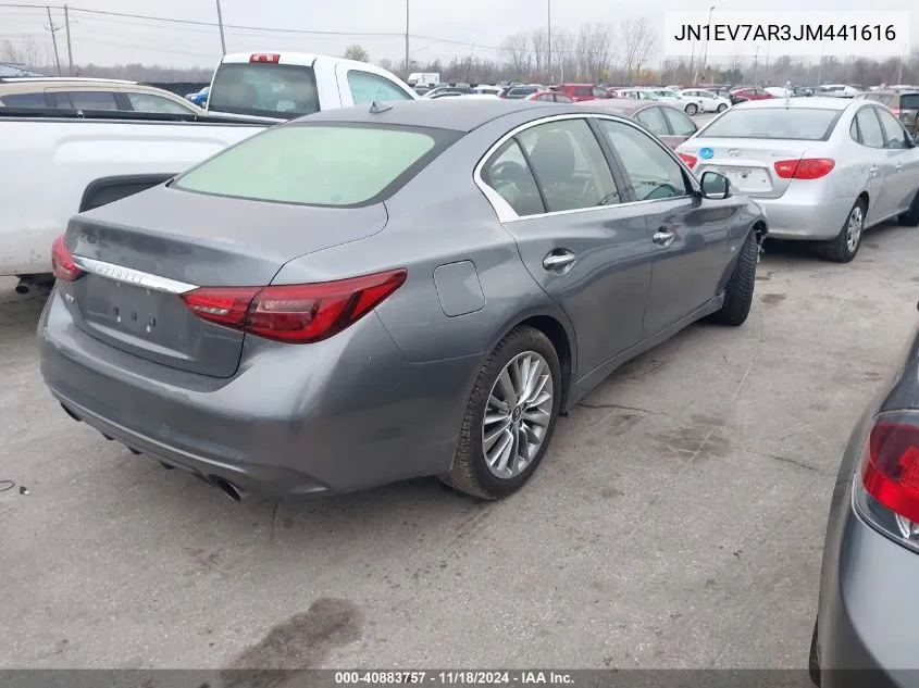 2018 Infiniti Q50 3.0T Luxe/3.0T Sport VIN: JN1EV7AR3JM441616 Lot: 40883757