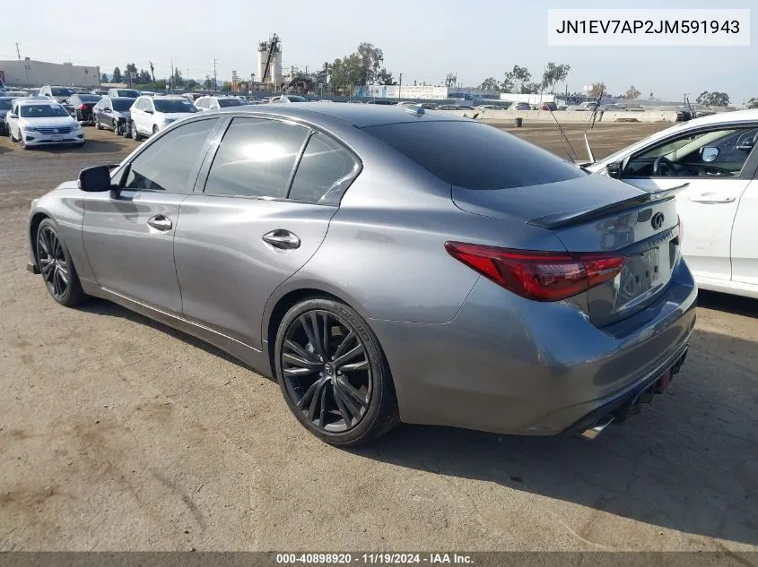 2018 Infiniti Q50 3.0T Sport VIN: JN1EV7AP2JM591943 Lot: 40898920