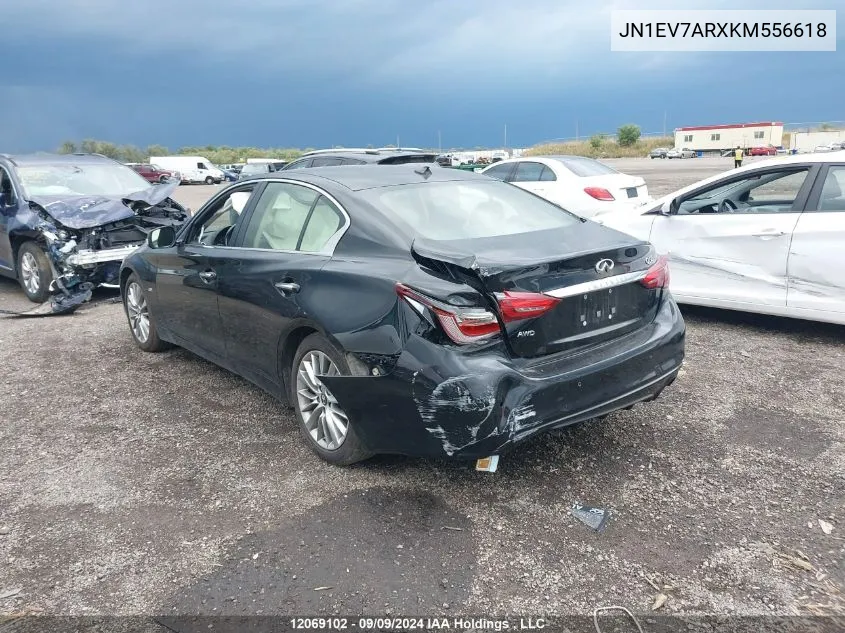 2019 Infiniti Q50 VIN: JN1EV7ARXKM556618 Lot: 12069102