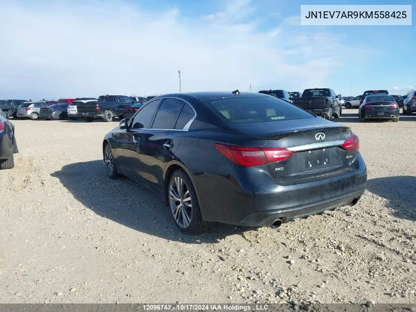 2019 Infiniti Q50 VIN: JN1EV7AR9KM558425 Lot: 12096743