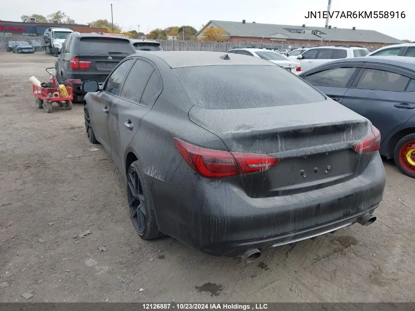 2019 Infiniti Q50 VIN: JN1EV7AR6KM558916 Lot: 12126887