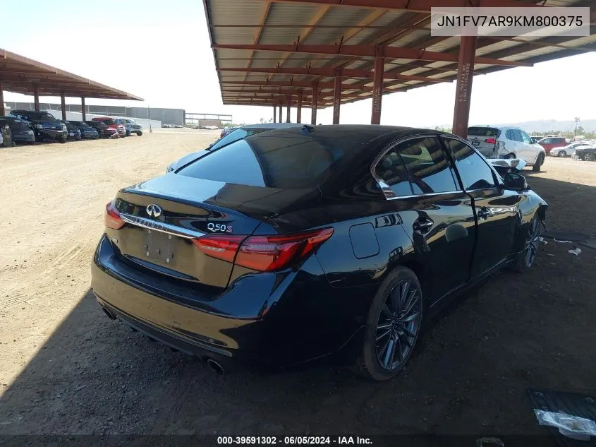 JN1FV7AR9KM800375 2019 Infiniti Q50 3.0T Red Sport 400