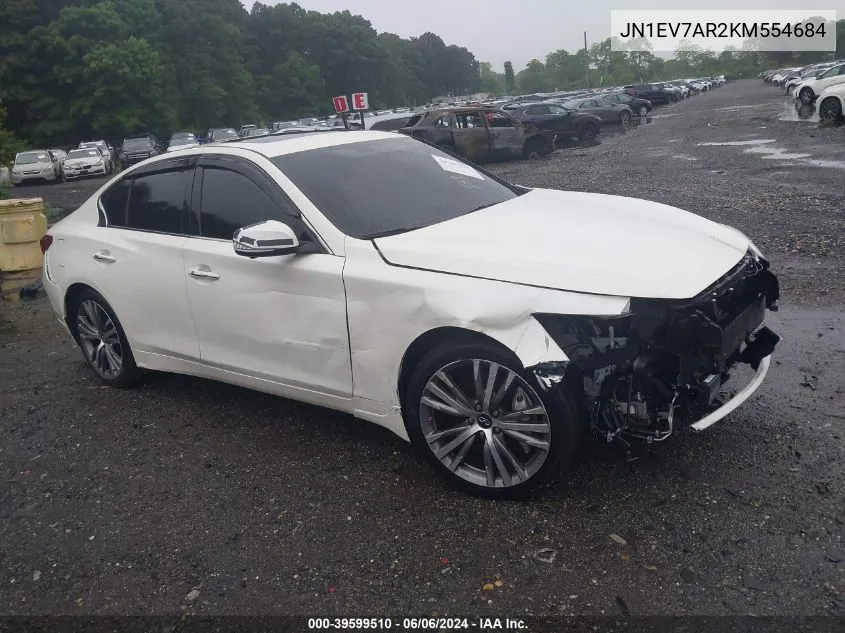 2019 Infiniti Q50 3.0T Sport VIN: JN1EV7AR2KM554684 Lot: 39599510